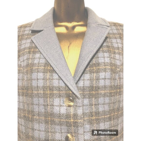 Y2K Pendleton Wool Plaid Skirt Suit 8 Two Piece Set Jacket Skirt Capsule Soft - Picture 3 of 12